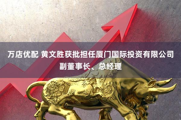 万店优配 黄文胜获批担任厦门国际投资有限公司副董事长、总经理